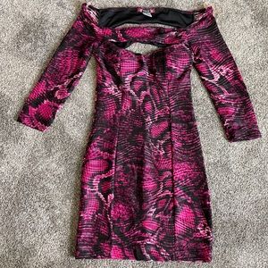 Snakeskin print dress